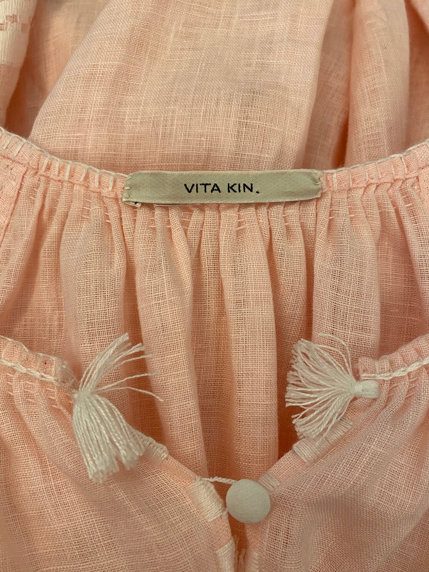 VITA KIN Pink Linen Dress Size S