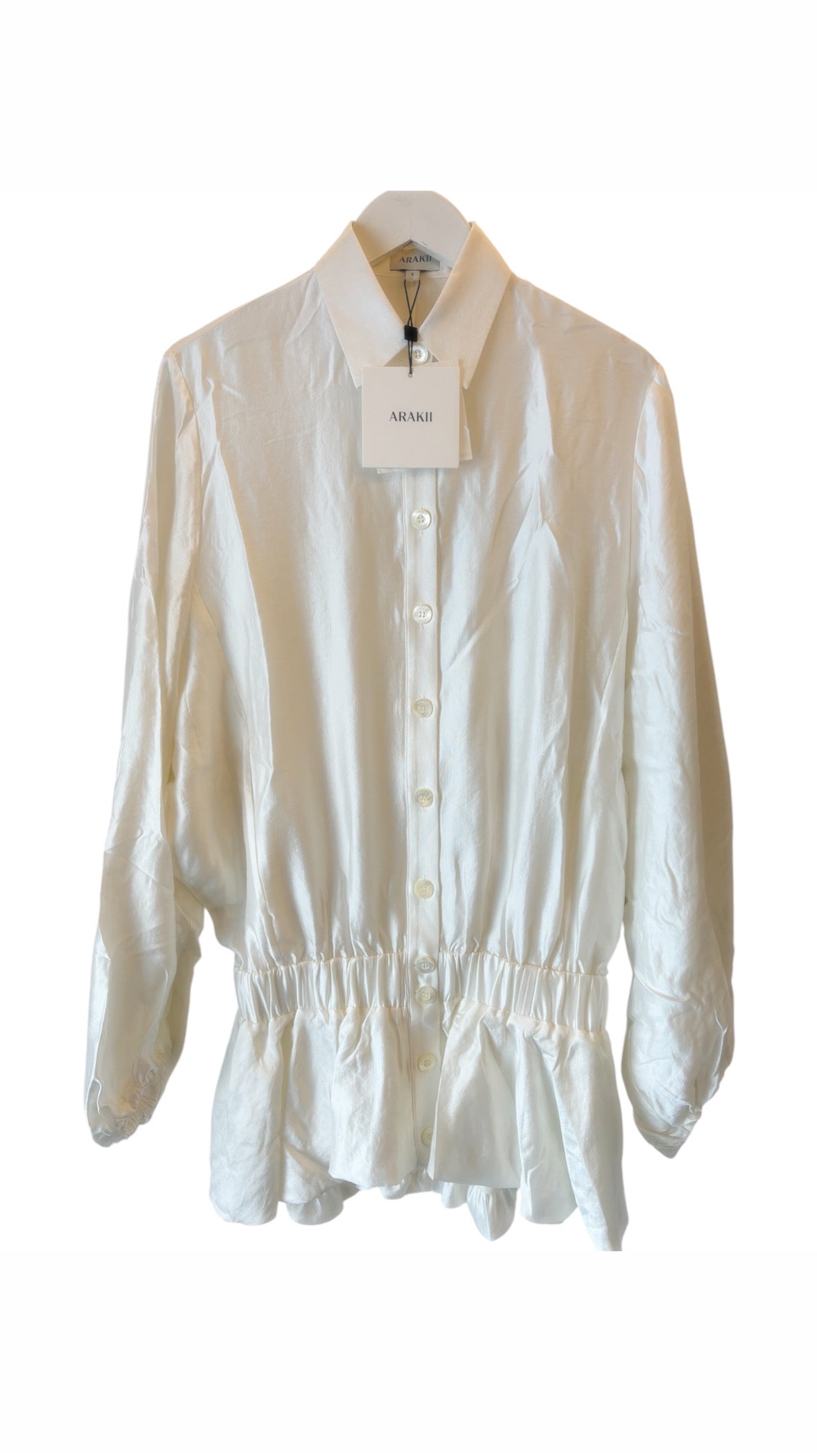 ARAKII Balloon Shirt Dress Off-White Size S