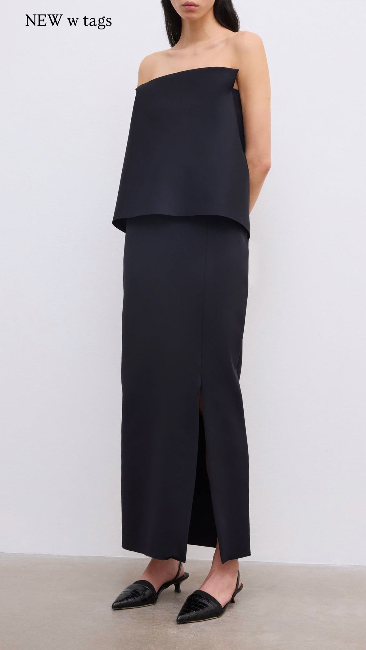 HOUSE OF DAGMAR Square Tube Top Black Size 36