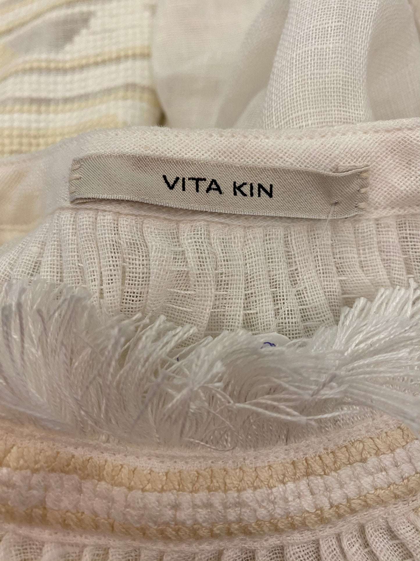 VITA KIN White Linen Dress Size XS