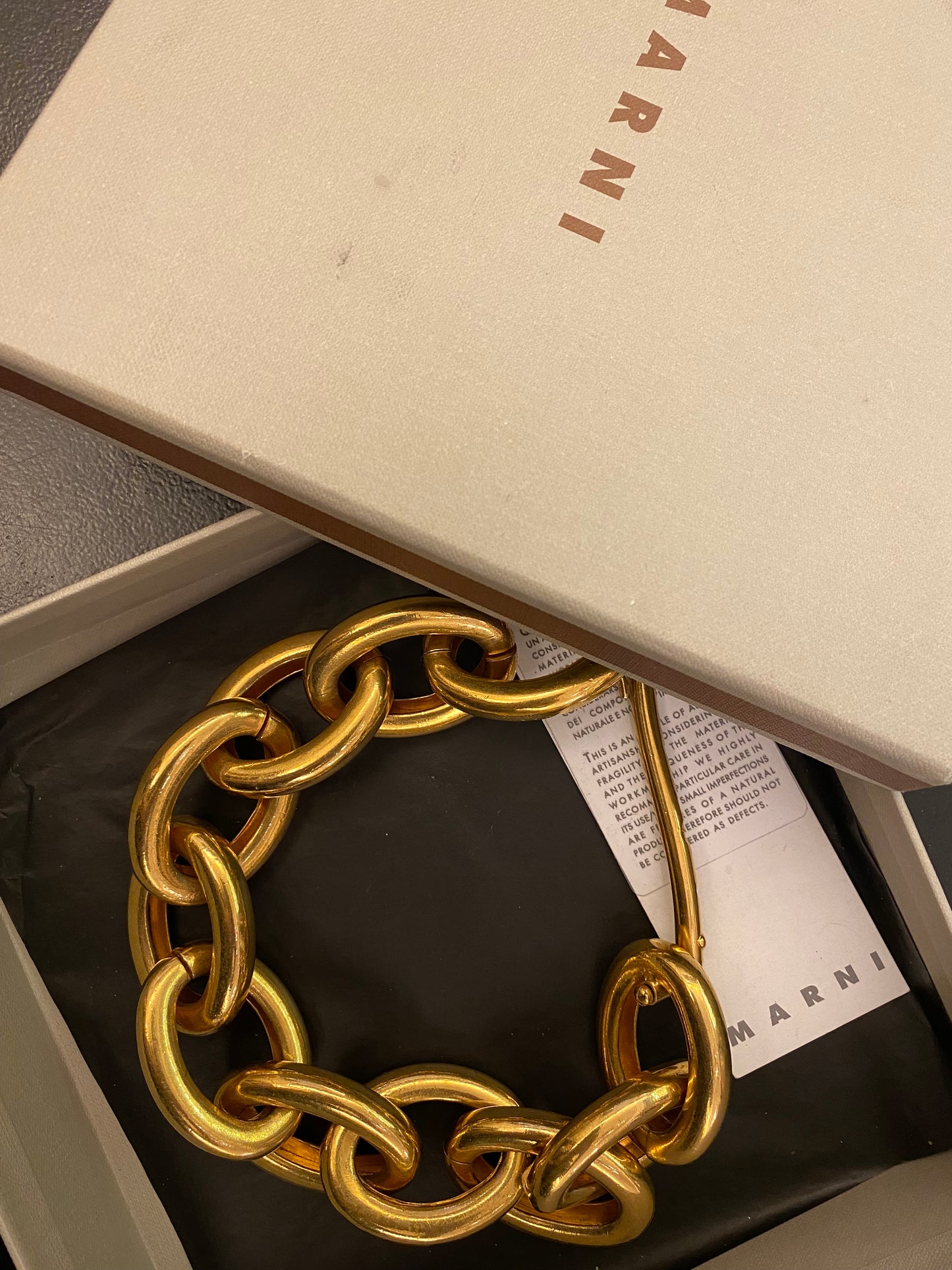 MARNI Vintage Oversized Chain Necklace