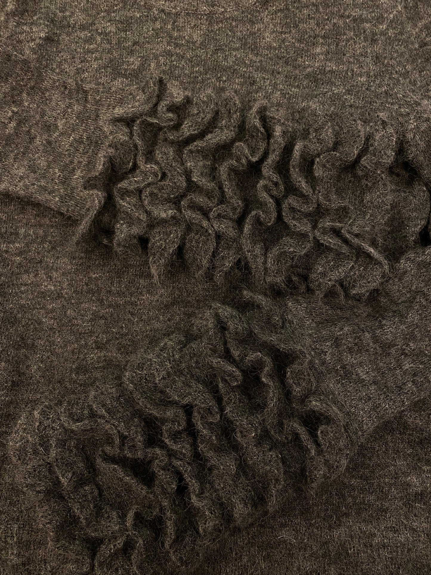 ALAÏA Ruffled Mohair-Blend Sweater Size 38