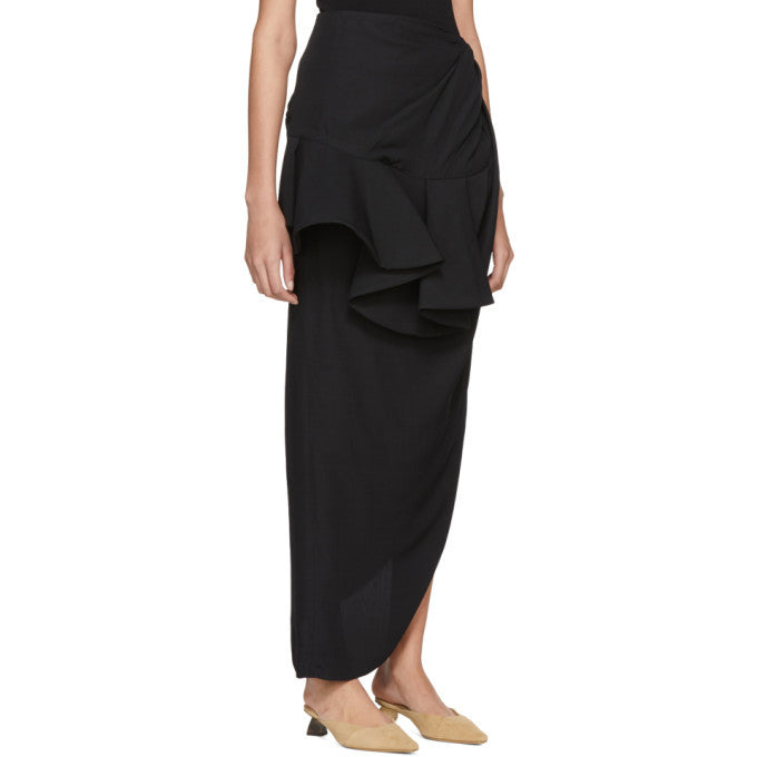 JACQUEMUS Midi Black Skirt Size 36