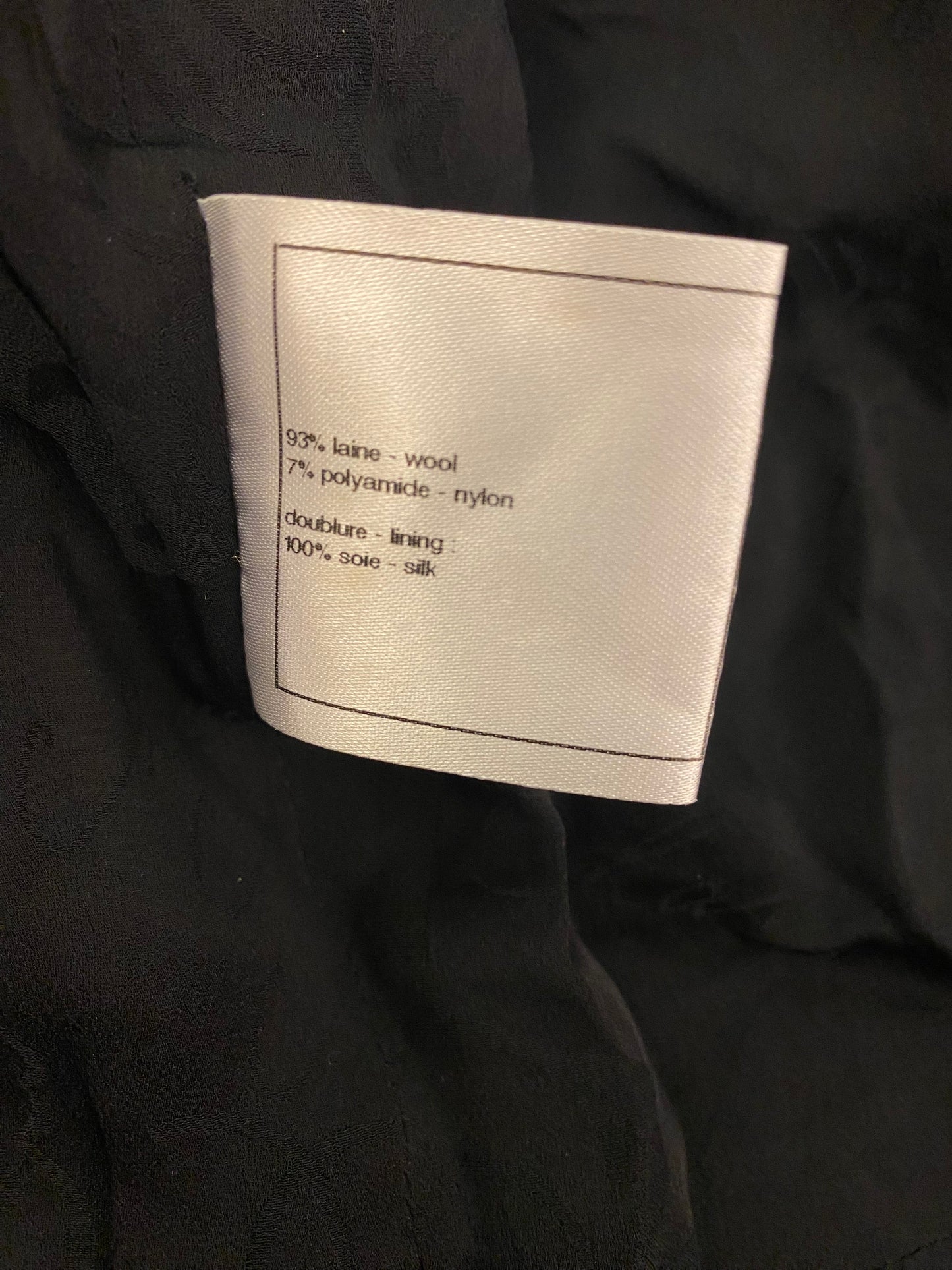 CHANEL Tweed Wool Jacket Size Fr 38