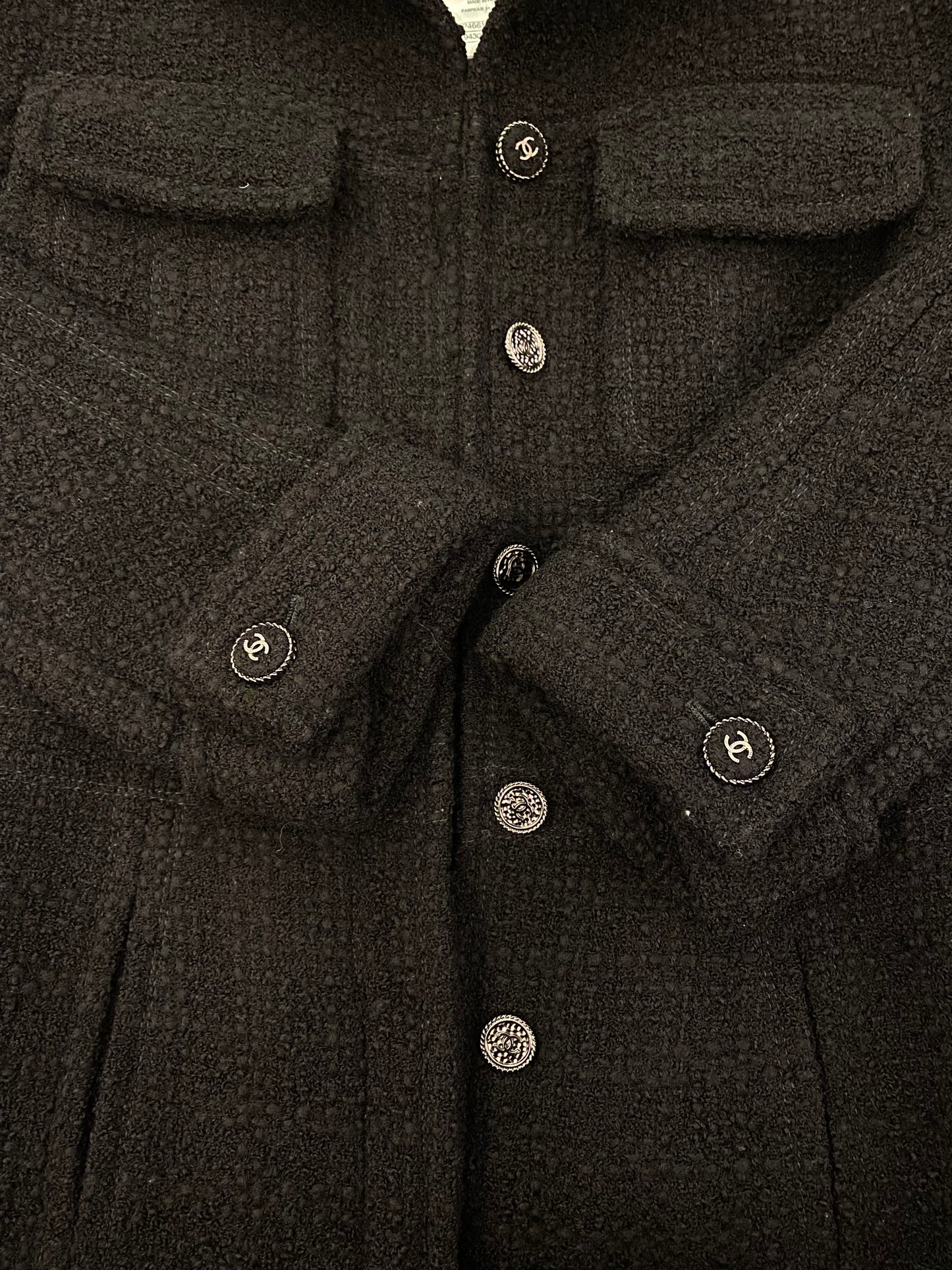 CHANEL Tweed Wool Jacket Size Fr 38