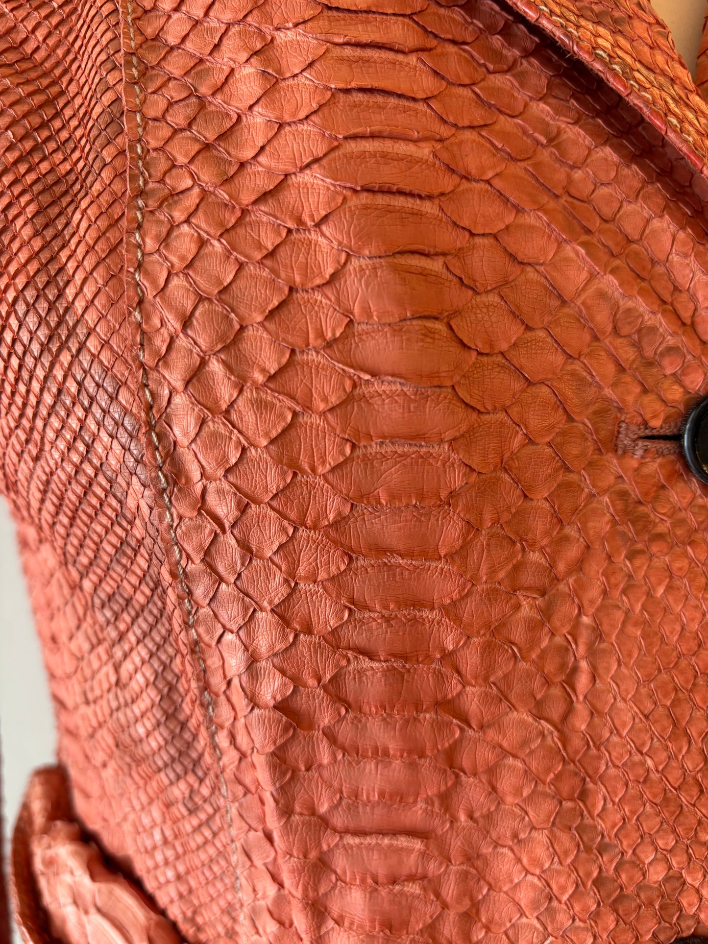 PRADA Vintage Python Leather Blazer Size S