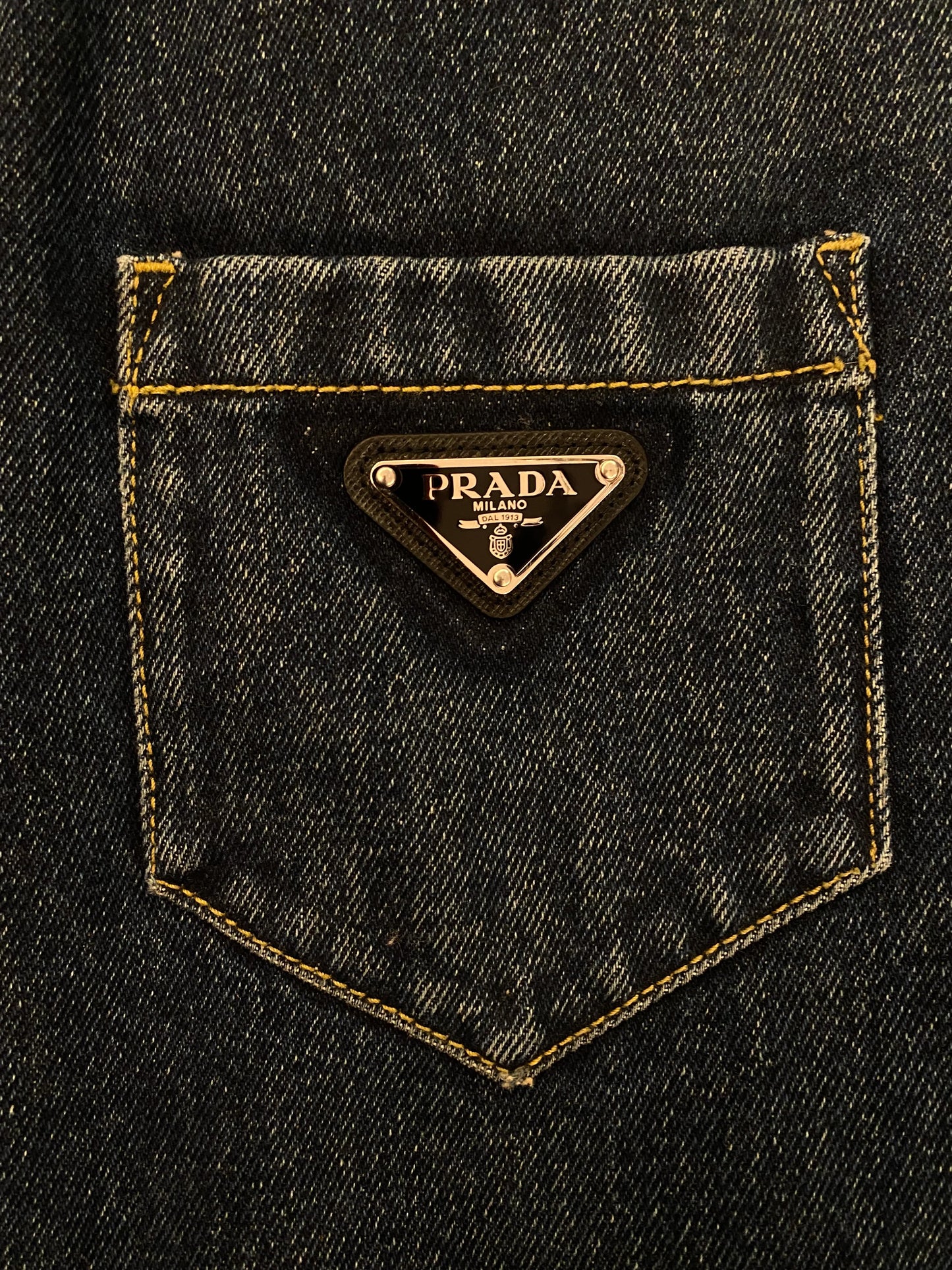 PRADA Oversized Organic Denim Shirt Jacket Size IT 40