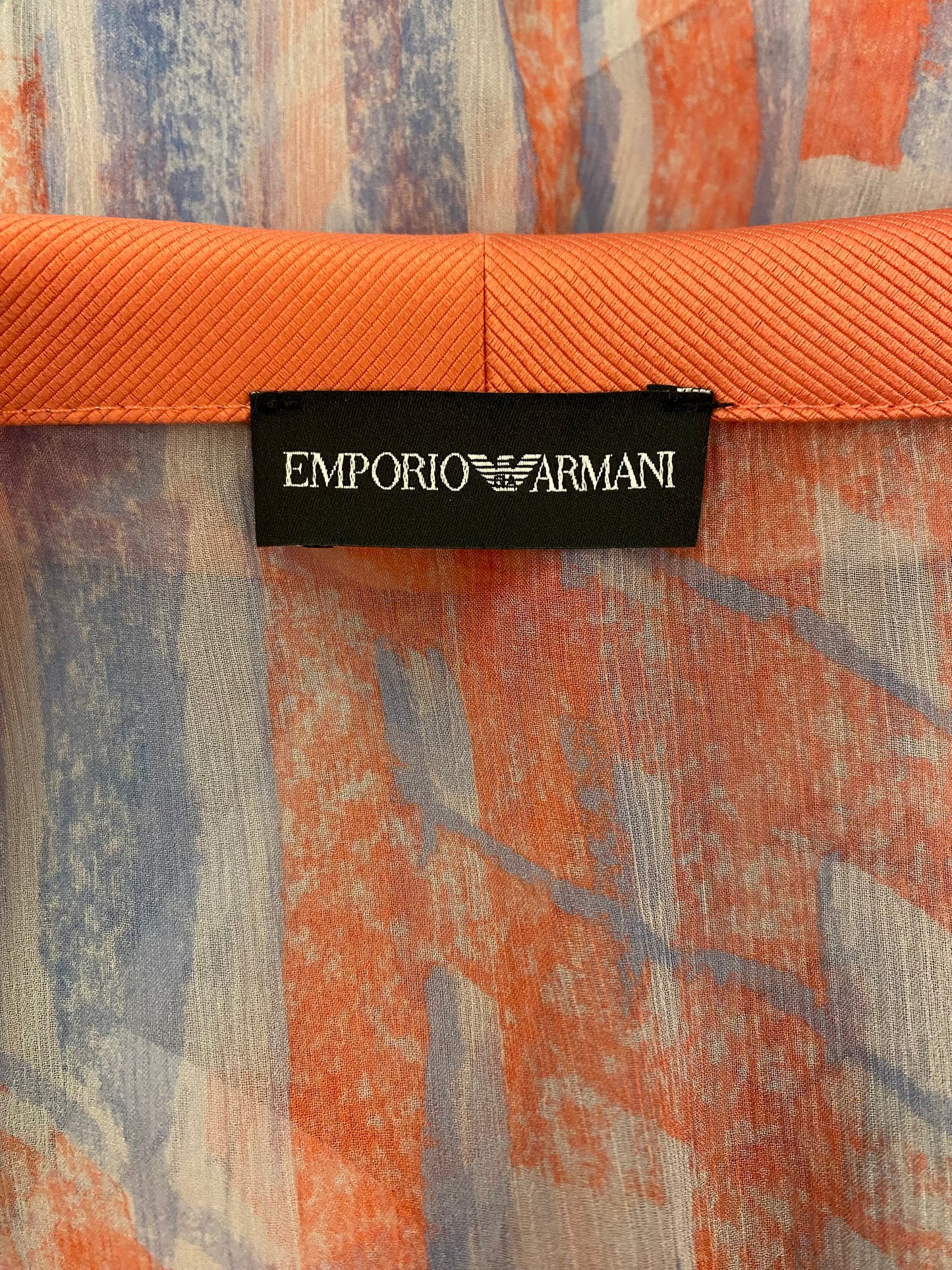 EMPORIO ARMANI Patterned Silk Shirt Size It 44