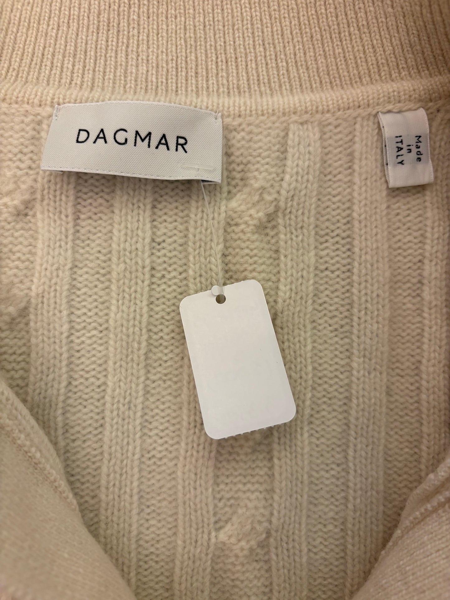 DAGMAR Cable-knit Polo Sweater Size S