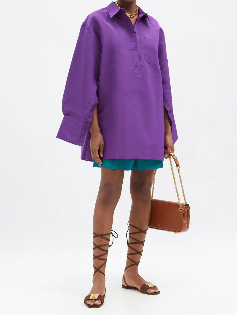 VALENTINO Couture Oversized Silk Blouse/ Dress Size IT 38