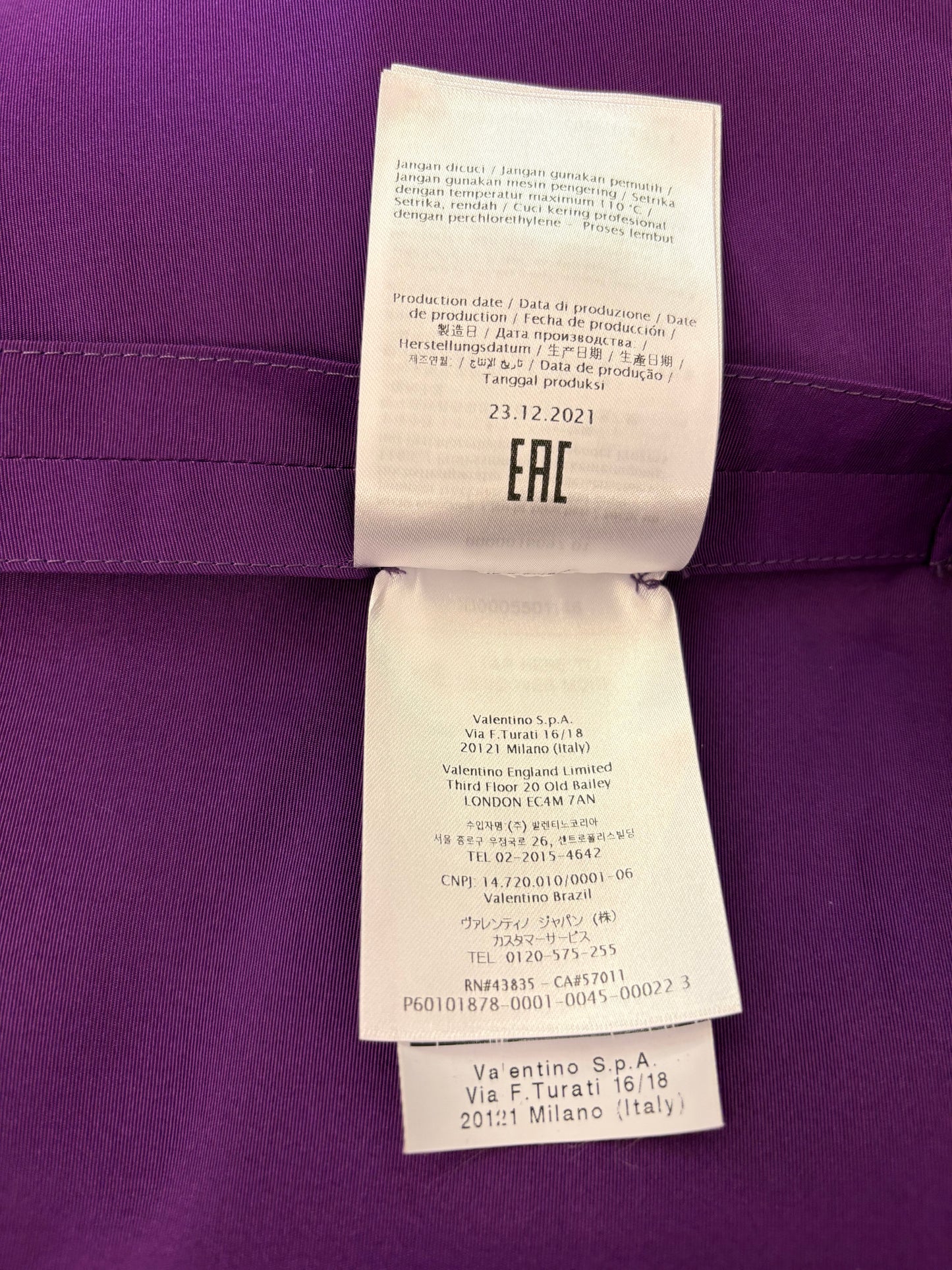 VALENTINO Couture Oversized Silk Blouse/ Dress Size IT 38