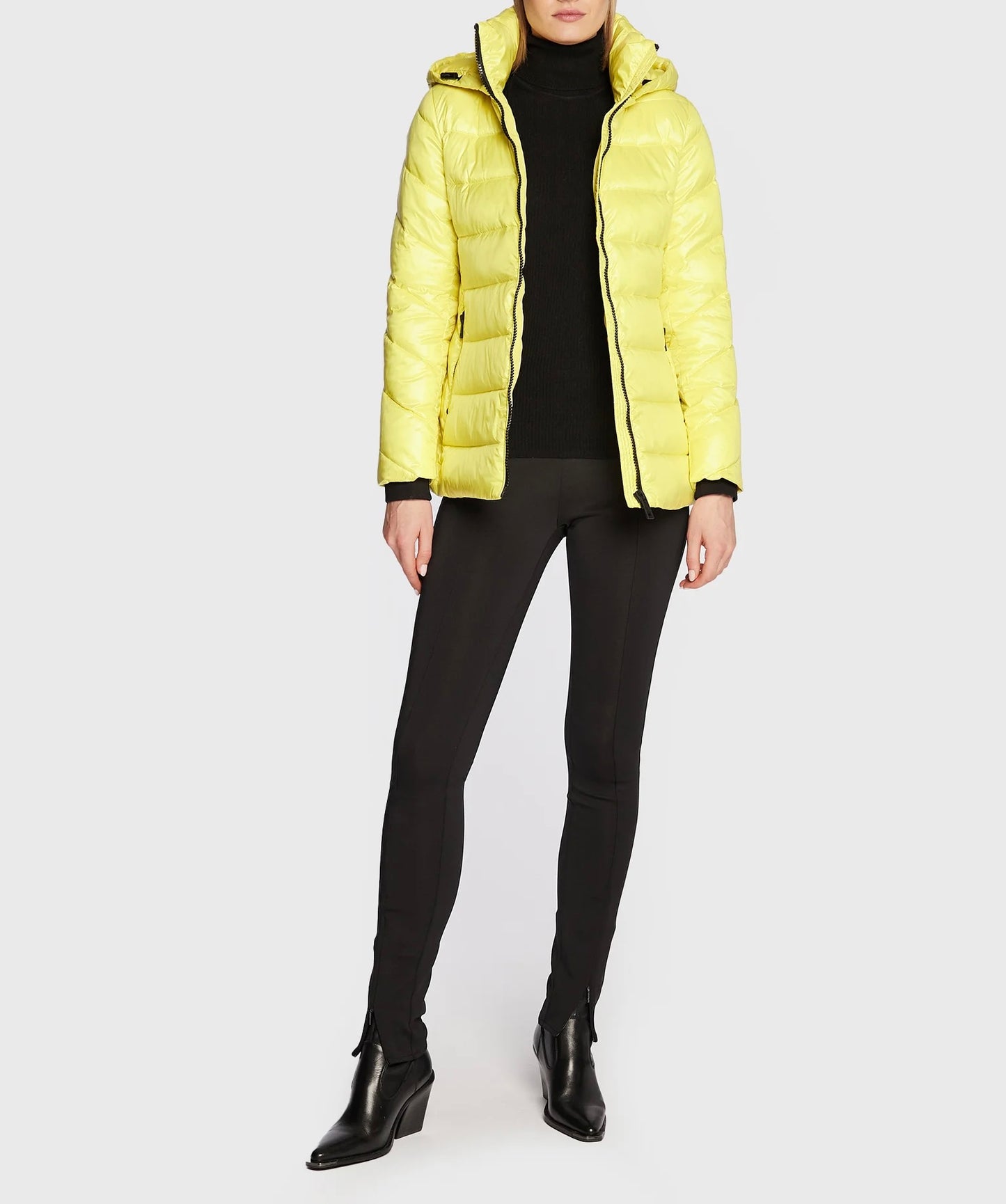 CALVIN KLEIN Belted Down Jacket Yellow Size XS/S