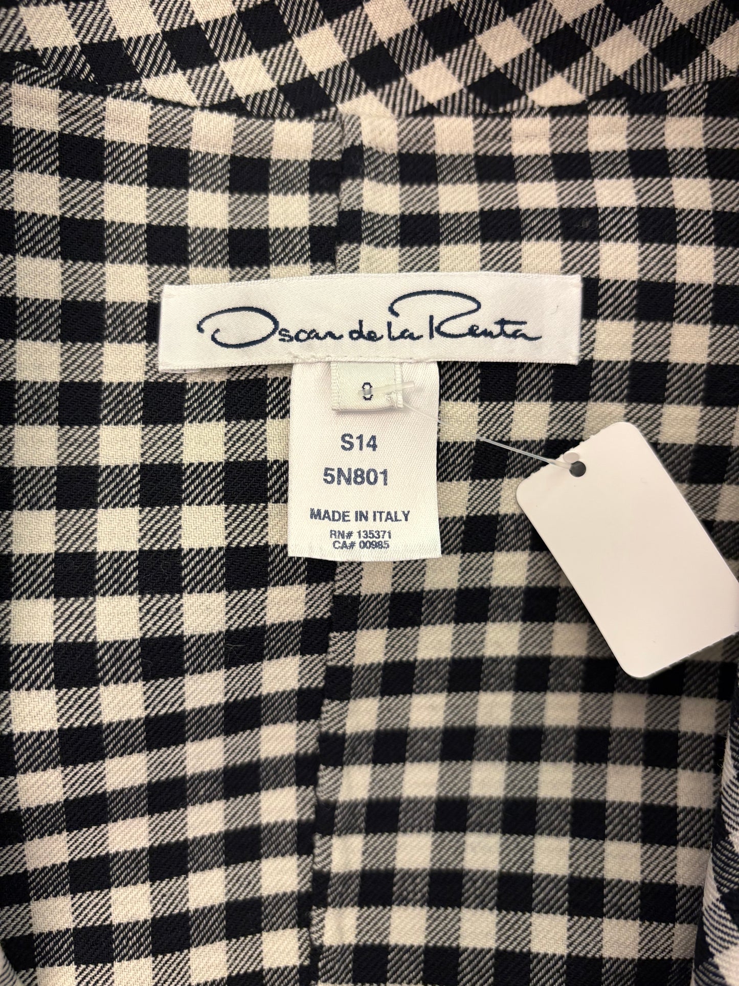 RARE OSCAR DE LA RENTA S14 Navy Virgin Wool Coat Size US 8