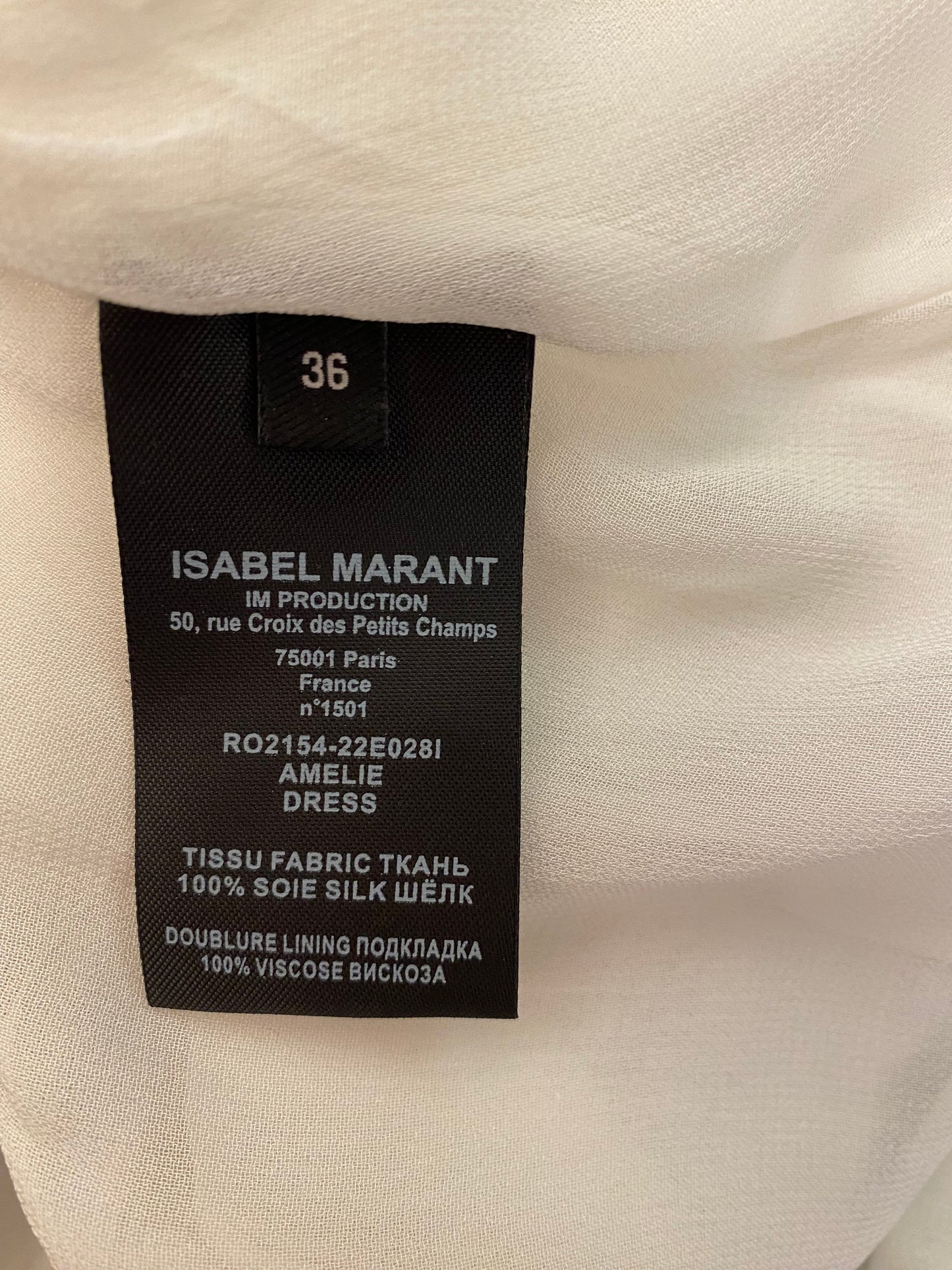 ISABEL MARANT Silk White Dress Size 36