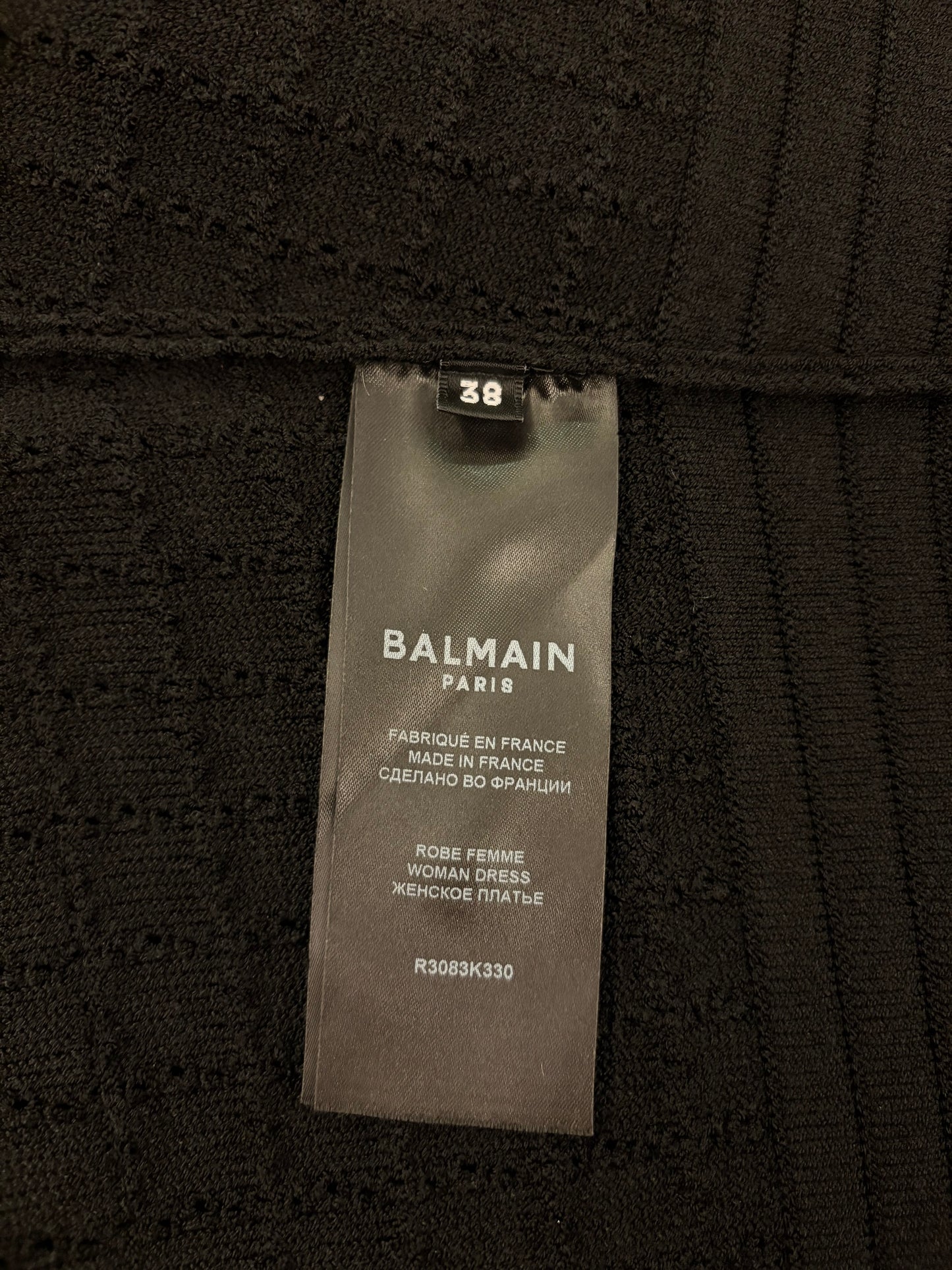 BALMAIN Knit Sleeveless Zip-Front Dress Size S