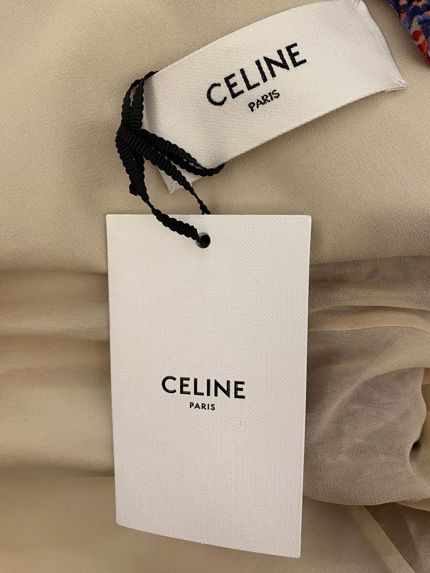 CÉLINE One Shoulder Maxi Silk Dress Size 34