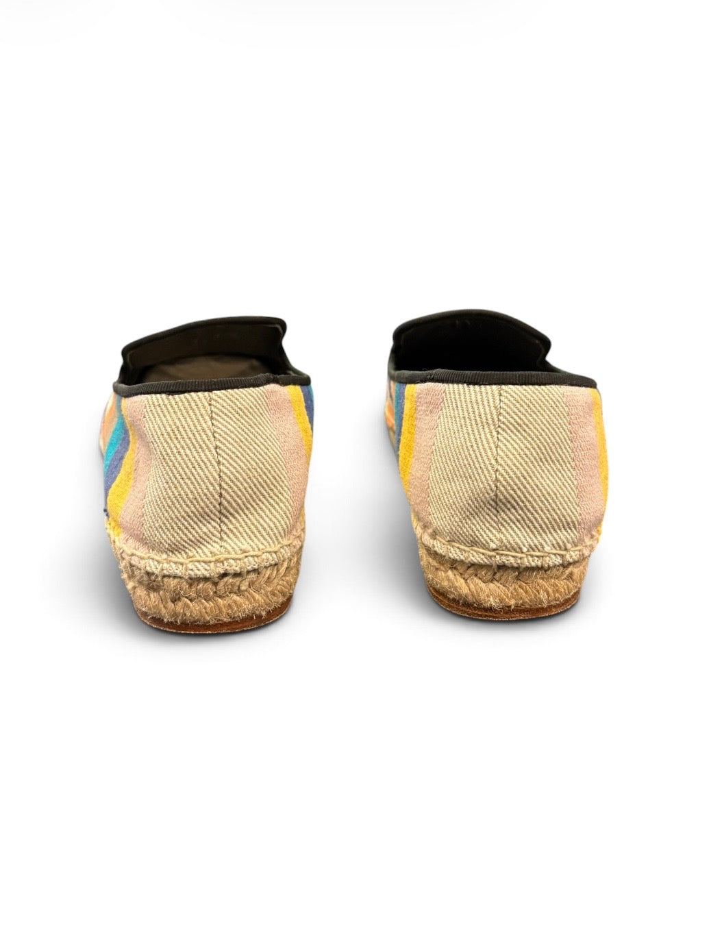 CÉLINE Striped Canvas Espadrilles Size 39