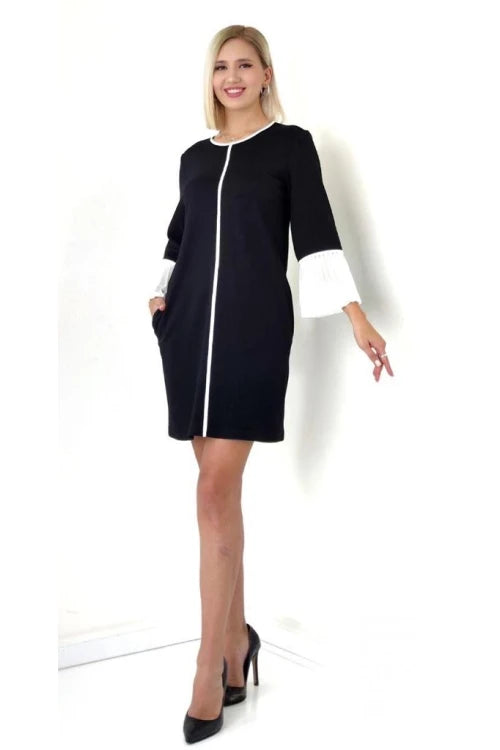 VICTORIA BECKHAM Pleated Cuff Mini Dress Size EU 40