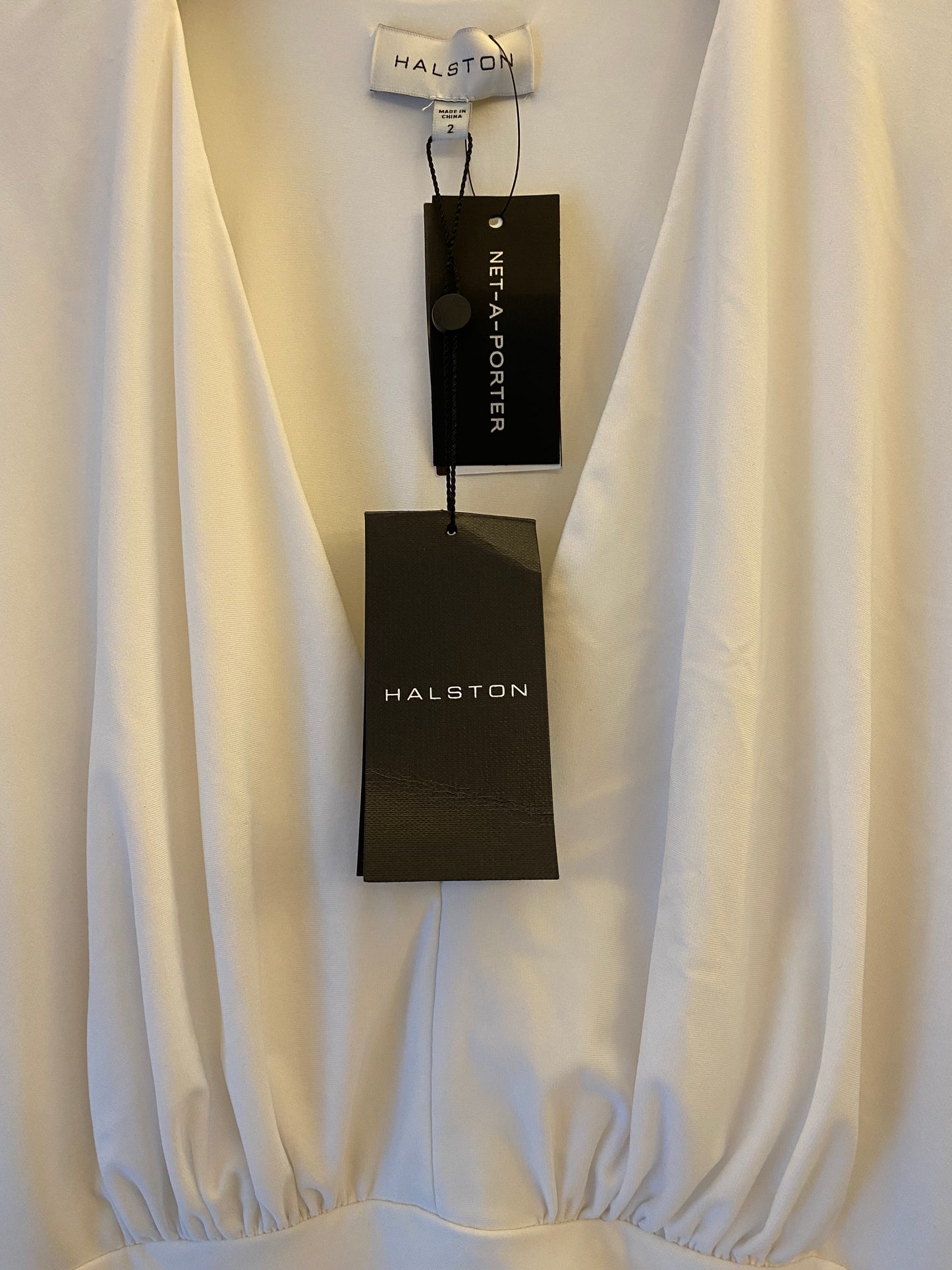 HALSTON Stretch-Jersey Mini Dress Size S