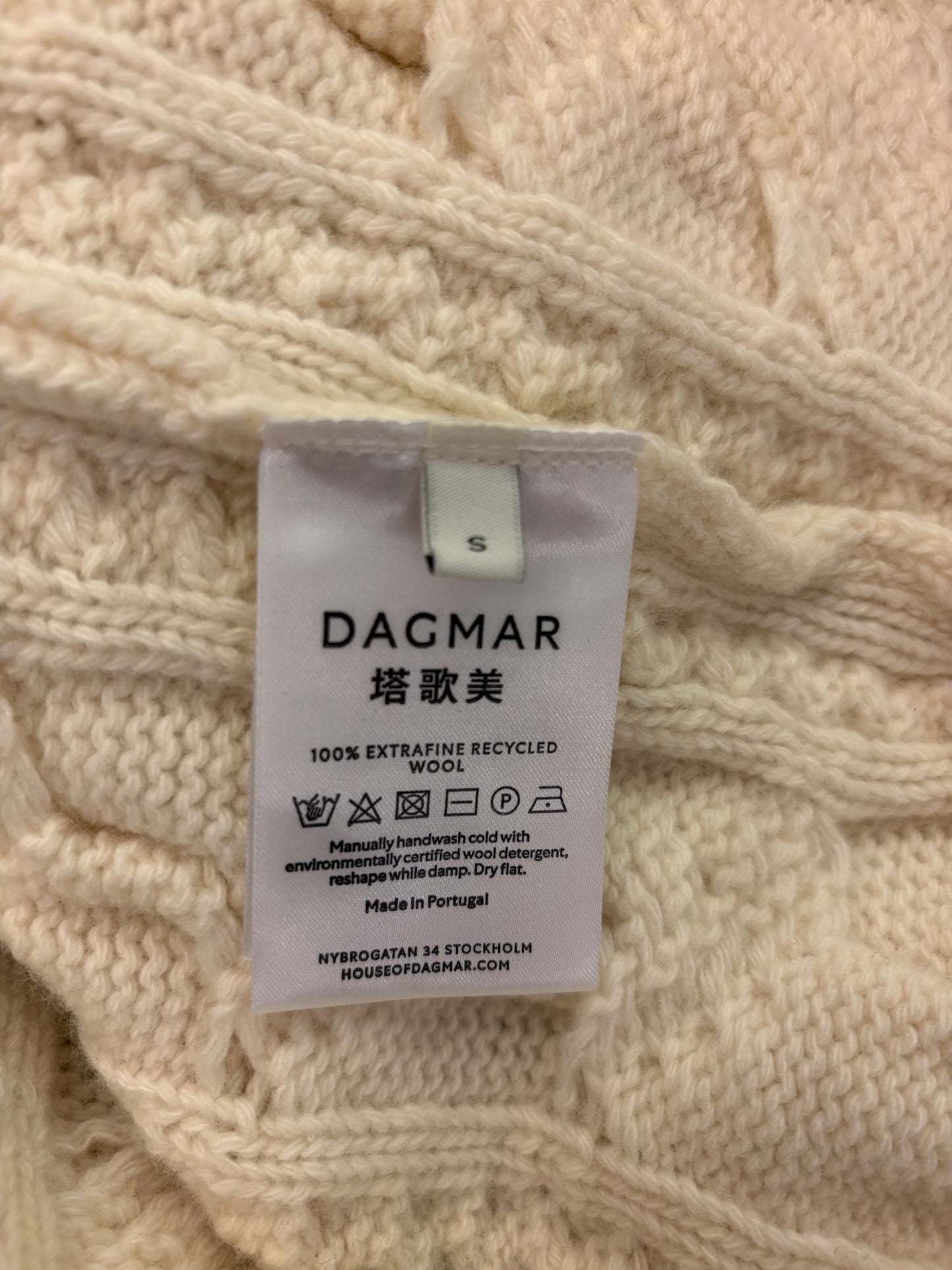 DAGMAR Cable-Knit Sweater Size S