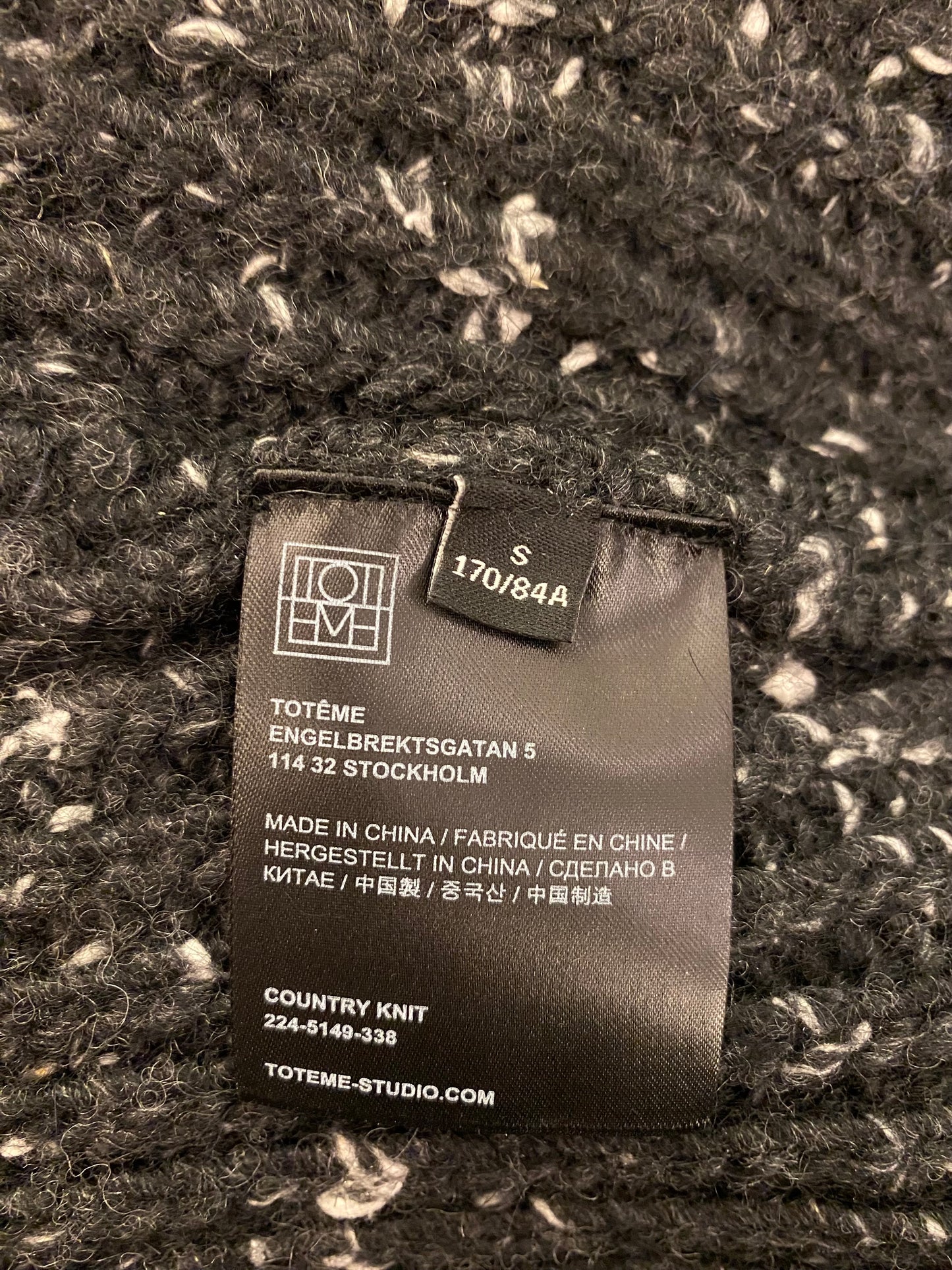 TOTÊME “Country Knit” Wool Sweater Size S