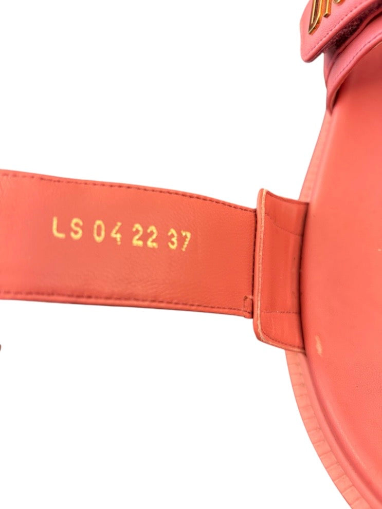 DIOR Dioract Sandals in Coral Pink Calfskin Size 37