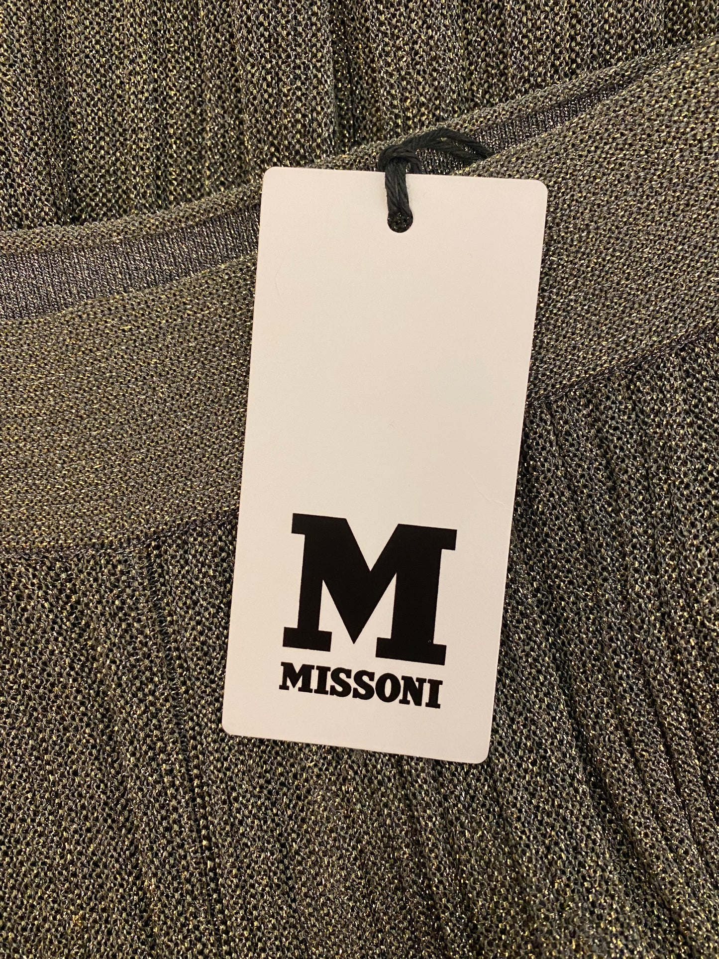 M MISSONI Gold Metallic Trousers Size It 40