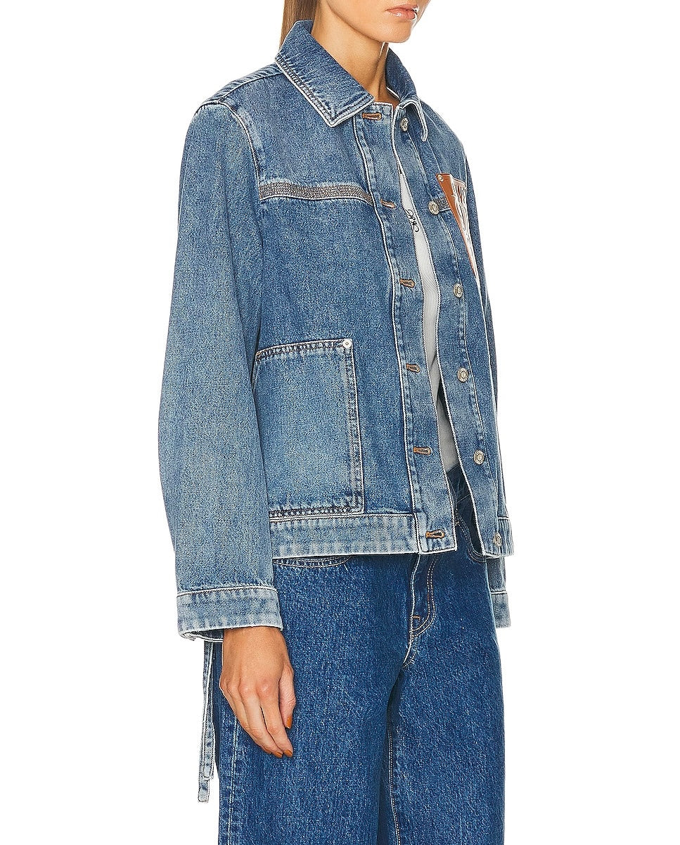 LOEWE (NWT) Anagram Denim Jacket Size 38