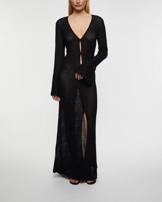 THE GARMENT Tanzania Open-Knit Maxi Dress Size 8
