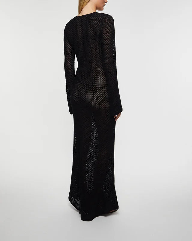 THE GARMENT Tanzania Open-Knit Maxi Dress Size 8