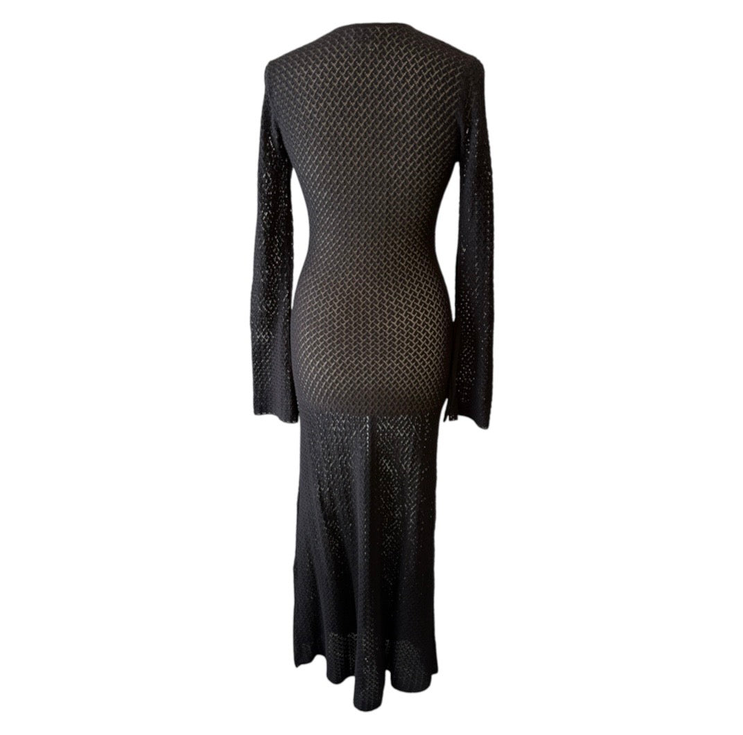THE GARMENT Tanzania Open-Knit Maxi Dress Size 8