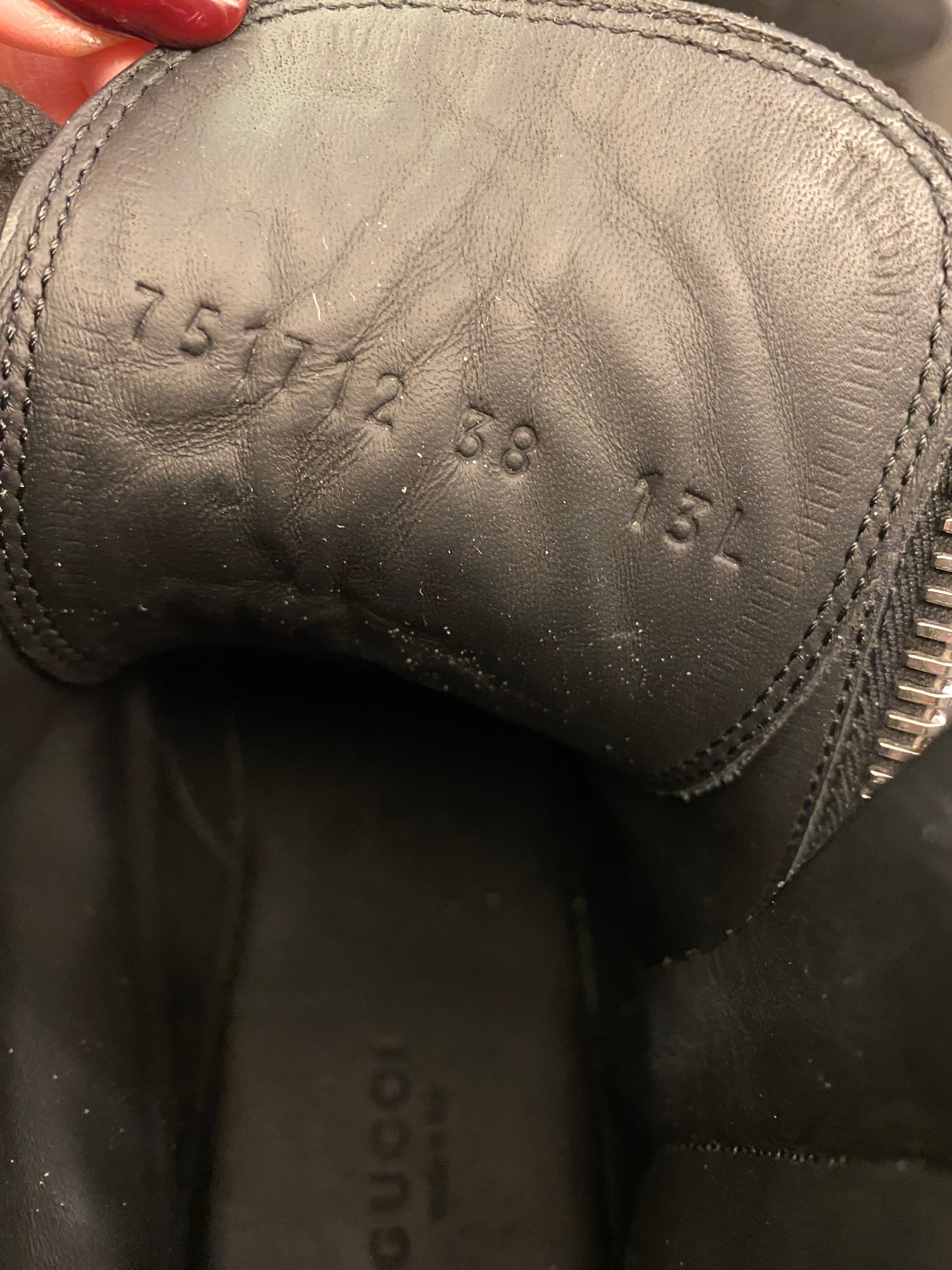 GUCCI GG Leather Ankle Boots Size 38