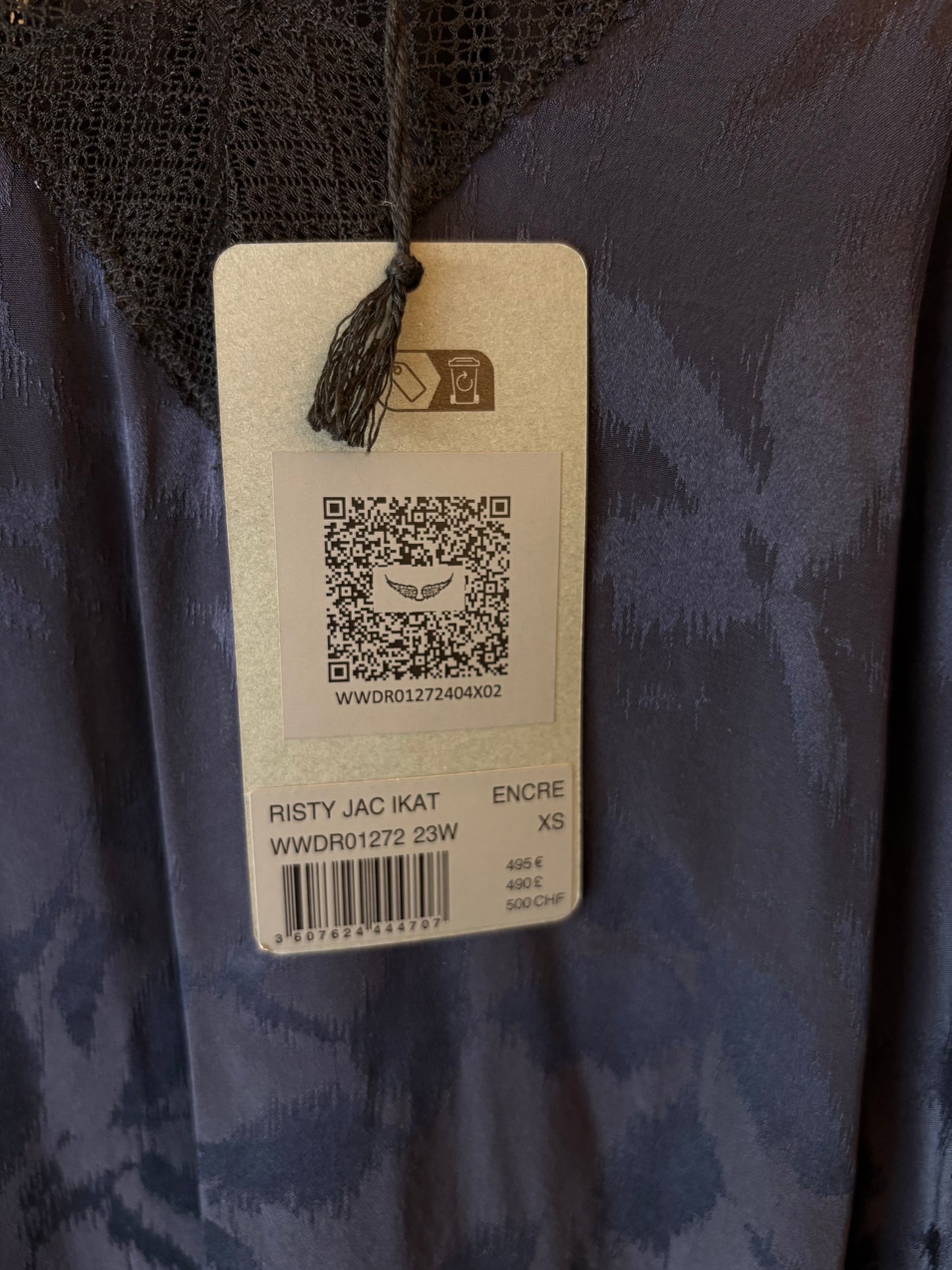 ZADIG & VOLTAIRE (NWT) Risty Silk Jacquard Midi Dress Size XS