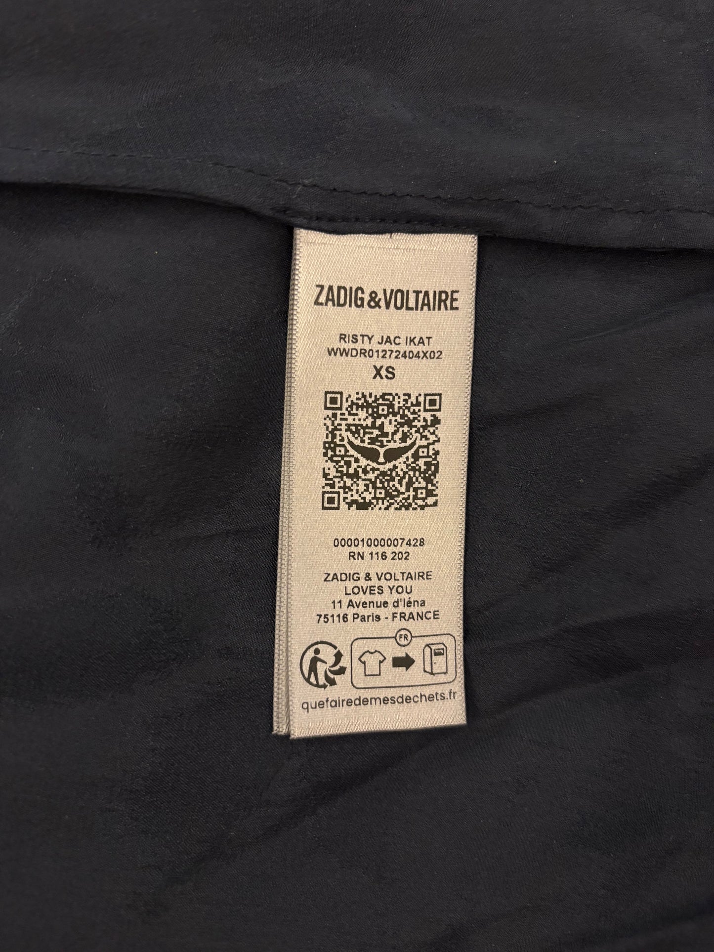 ZADIG & VOLTAIRE (NWT) Risty Silk Jacquard Midi Dress Size XS