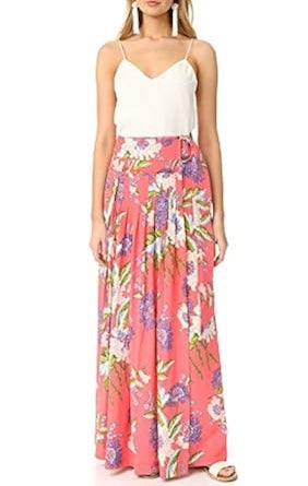 DIANE VON FURSTENBERG Maxi Floral Print Silk Wrap Skirt Size 8
