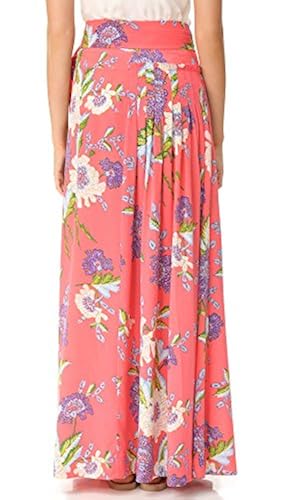 DIANE VON FURSTENBERG Maxi Floral Print Silk Wrap Skirt Size 8