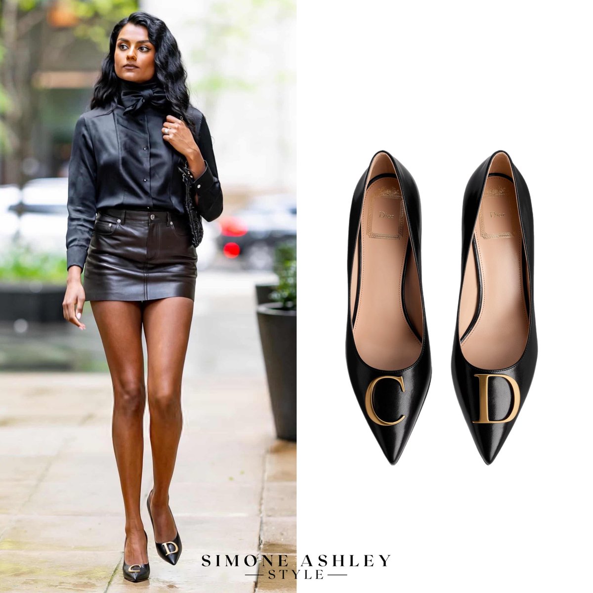 DIOR Initials Lambskin Pumps - Black Size 40