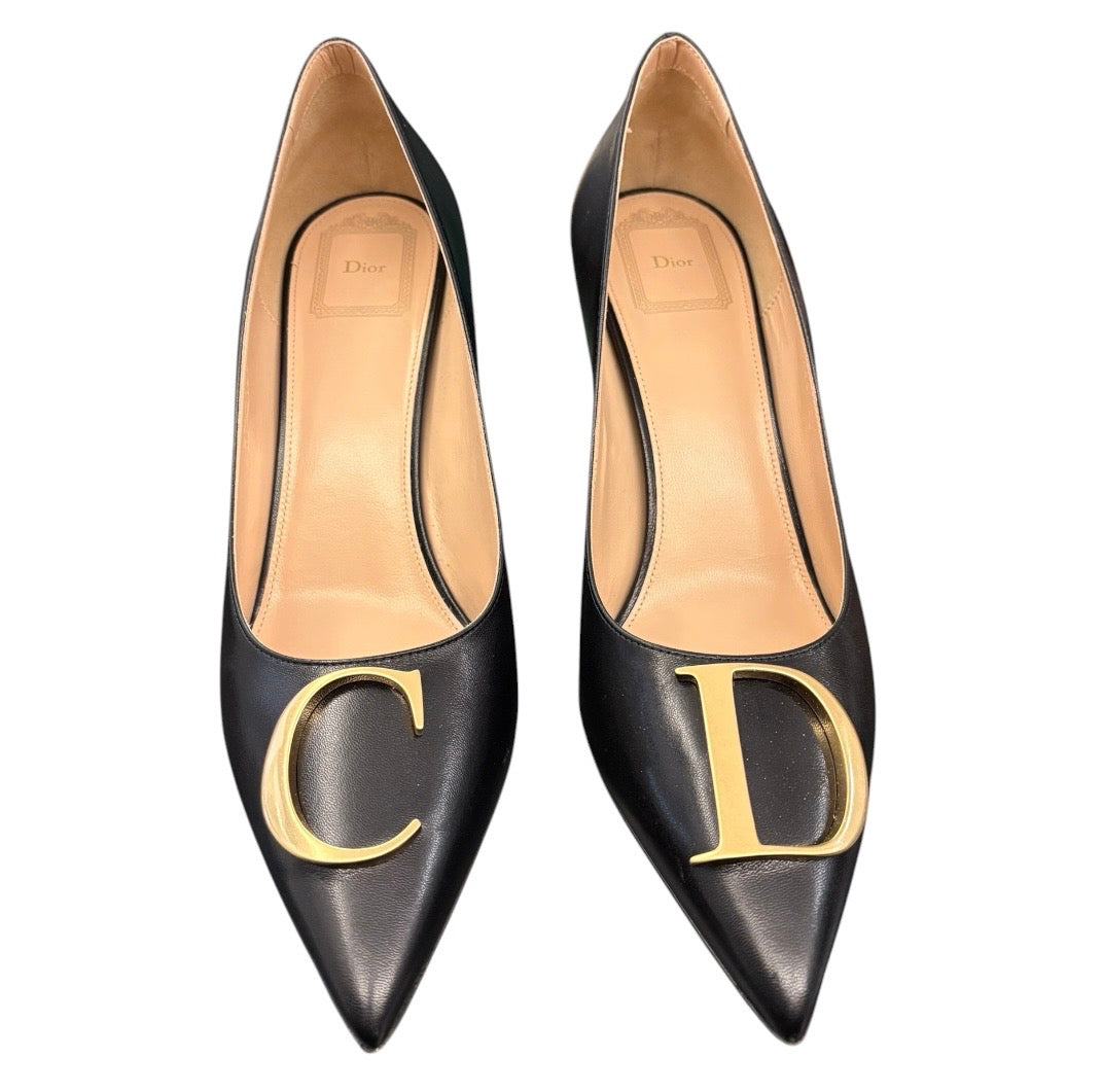 DIOR Initials Lambskin Pumps - Black Size 40