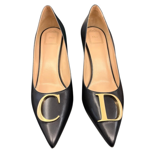 DIOR Initials Lambskin Pumps - Black Size 40