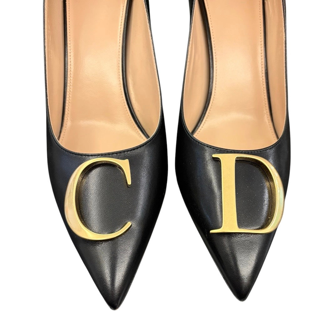 DIOR Initials Lambskin Pumps - Black Size 40