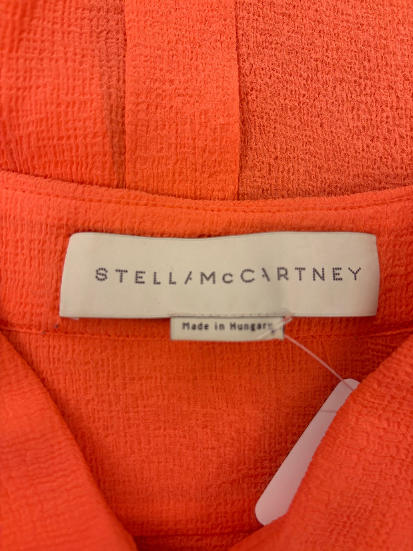 STELLA McCARTNEY Silk Pocket Blouse - Coral Orange Size S