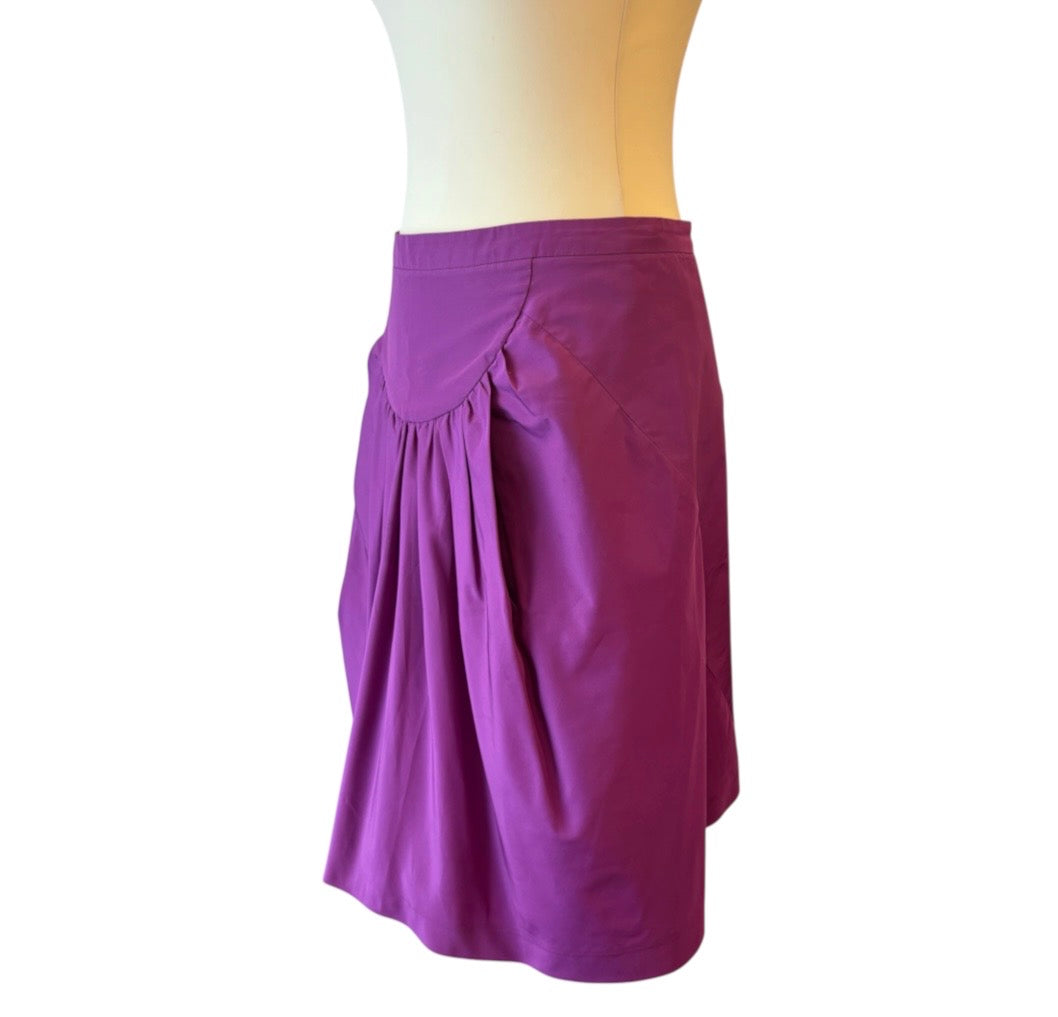 Miu Miu Archival Purple Pleated Mini Skirt Size IT 40 (Y2K / 2008)