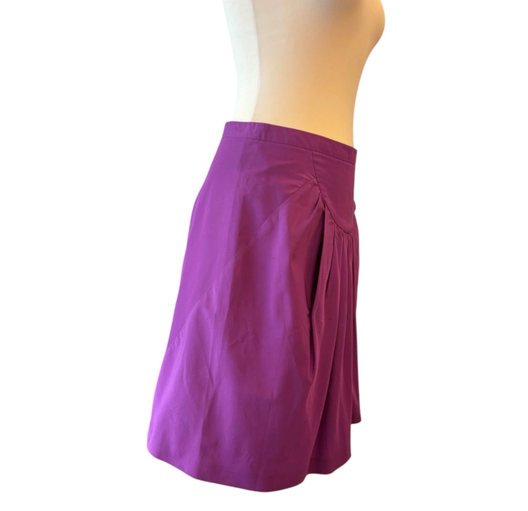 Miu Miu Archival Purple Pleated Mini Skirt Size IT 40 (Y2K / 2008)