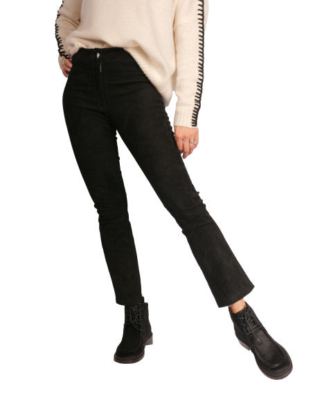 ARMA (NWT) Suede Leather Pants Black Size 34