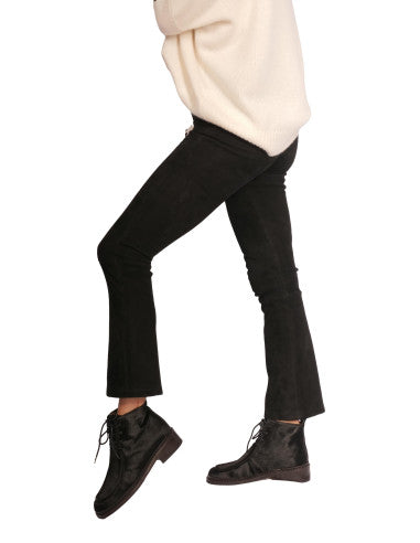 ARMA (NWT) Suede Leather Pants Black Size 34
