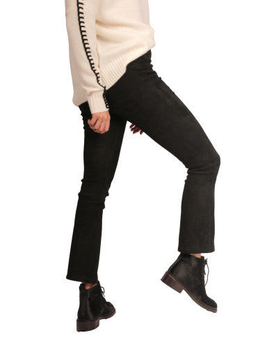 ARMA (NWT) Suede Leather Pants Black Size 34
