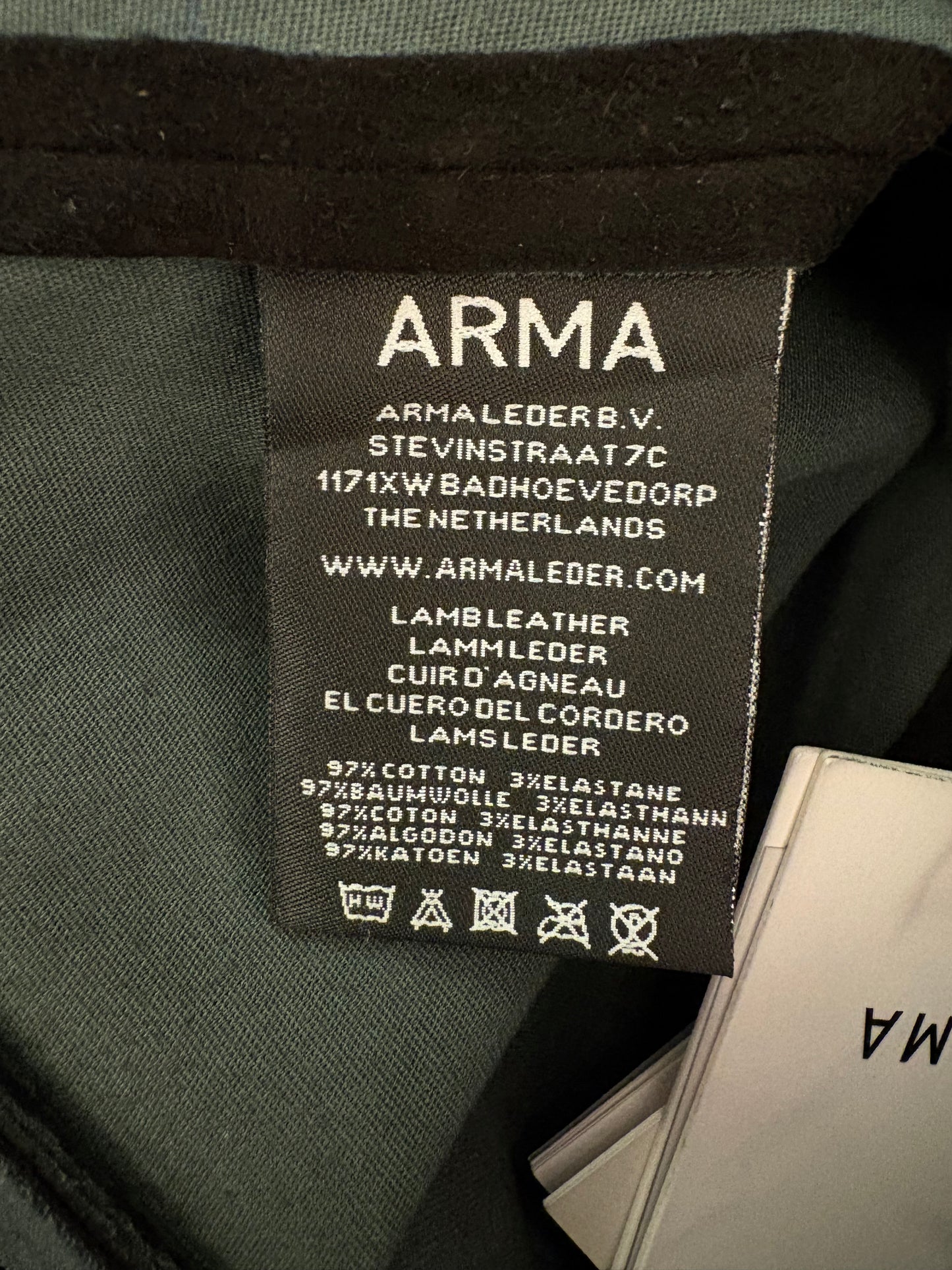 ARMA (NWT) Suede Leather Pants Black Size 34