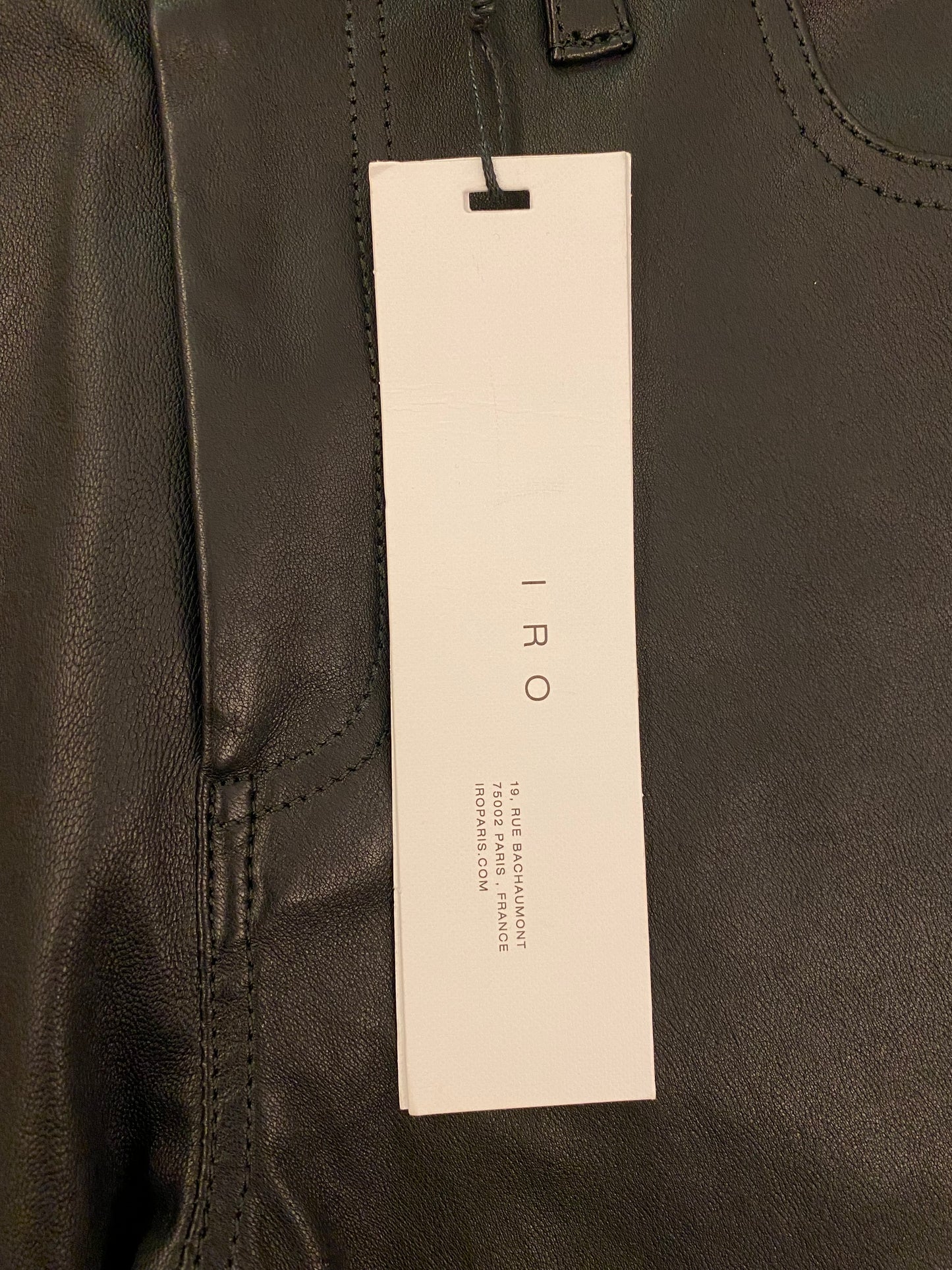 IRO Zaslim Leather Slim-fit Pants Size 40