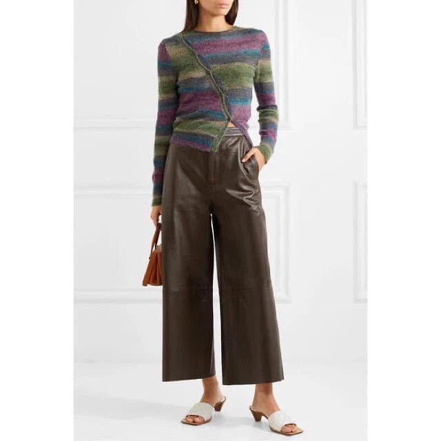REMAIN Birger Christensen (NWT) Wide Leather Pants Size 34