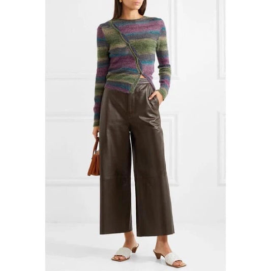 REMAIN Birger Christensen (NWT) Wide Leather Pants Size 34